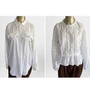 Zara Bundle Of Women Sized Medium White Top Blouse Boho Western